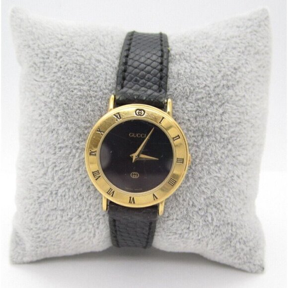 Vtg 1980's Authentic Gucci  Quartz WR Analog 26mm Dial Causal Round Watch (F578) - Picture 1 of 16